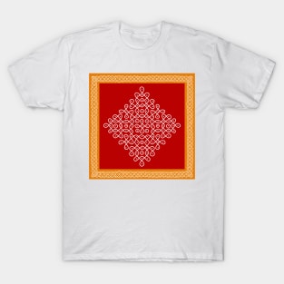 Dot Kolam, Rangoli, Indian traditional art T-Shirt